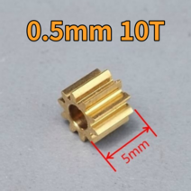 웜기어 베벨기어 톱니바퀴 10T 0.5 모듈러스 마이크로 미니 구리 기어 구멍 직경 3mm 모터 샤프트 톱니, 01 10 Teeth_01 3mm