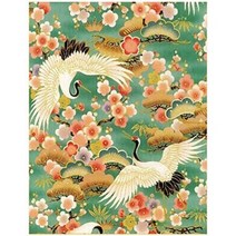 비천 실크사십자수 도안원단 DIY키트 자수세트, 선학상운