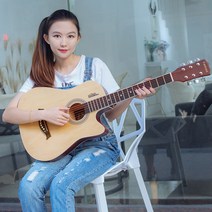HYR 입문용통기타 클래식기타 dame기타, 튜토리얼 튜너로 40 인치 로그 럭셔리