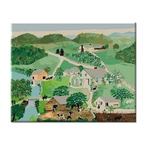 모모픽스페인팅 DIY명화그리기 40x50cm, 그랜드마 모지스 낡은 양동이