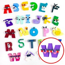 크앤비 로블록스 알파벳로어 블럭 퍼즐 키트 26종, 알파벳W블록