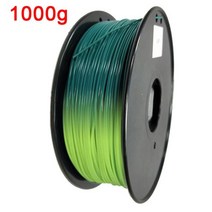 3D 프린터 PLA 필라멘트 1.75mm 승화 색상 변경 온도 31-45 도 인쇄 재료 3d 펜 필라멘트 프린팅, Dark Cyan to YE- 1kg