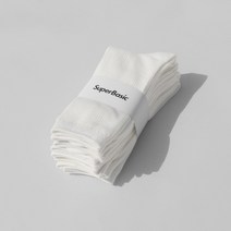 슈퍼베이직 1290 남녀공용 골지 양말 5팩 (20색상)