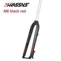 자전거포크 앞쇼바 서스펜션 샥 HASSNS-MD5 자전거 포크 Mtb 26 단단한 29 산악 27.5 전면 160mm 디스크, 06 HASSNS M6 black Red
