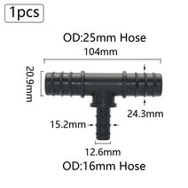 점적 호스 테이프 Pe 파이프 162025mm 바브 커넥터 티 감속기 스플리터 엘보 플러그 스트레이트 커플러 조인트 드립 관개 시스템 피팅, q