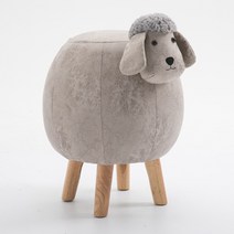 KA 인테리어 수납스툴 양 디자인 카페 의자 스툴, 기본형(수납불가)-라이트그레이