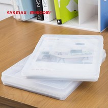 수업 자료 플라스틱 파일케이스 2개 클리어화일 사무실 선생님 보험설계사, 투명-대