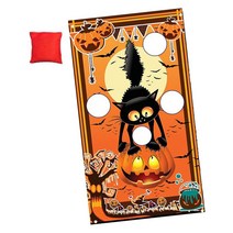 HAIMINGJUN 할로윈 토스 게임 가족 게임 토스 게임 게임 야외 할로윈, 75cmx137cm, 폴리에스터, 주황색