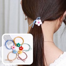 고래백화점 짱짱한머리끈 셀프올림머리 쪽머리 꽃 머리끈D0308B