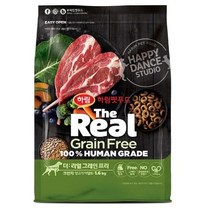 하림펫푸드 더리얼 그레인프리 크런치 어덜트 강아지사료, 2개, 1.6kg, 양