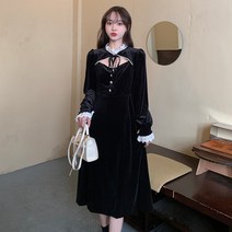 벨벳원피스 공주풍 경성시대 개화기의상 볼레로 연말드레스 레이스 원피스