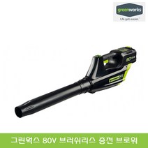 그린웍스 80V 충전식 브로워 베어툴 2.5Ah 5Ah 배터리 1팩 2팩 충전 무선 부로아 브로어 낙엽 청소기 제설 눈 바람부는기계, 선택01_80V 브로워 베어툴