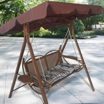 야외 공중 그네 흔들 실외 행잉 마당 테라스 카페 의자 전원주택 스윙 옥상 정원 벤치, 디럭스 디럭스 골드 2인승