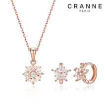 HAPPY GIFT 블링 귀걸이 목걸이 세트 C24SET027