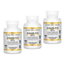 CGN 캘리포니아 골드 뉴트리션 남극 크릴오일 500mg 120정X3 인지질 크릴 오일 농축액