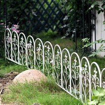 철제 정원 울타리 펜스 3P 화단 소품 꾸미기 유럽풍 마당 안뜰 전원주택, 녹색