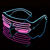 빛나는 Led 안경 할로윈 장식 네온 파티 어둠 속에서 글로우 선글라스 용품, 07 7 pink blue
