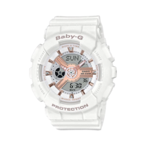 [베이비지 BABY-G] BA-110RG-7ADRR 메탈릭컬러 화이트 로즈골드
