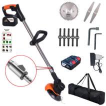 충전식 무선 예초기 전기 미니 소형 제초기 잡초제거(예초기가방), 7500mA 128TV(배터리2)고급팩_손잡이D형