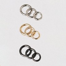 키링 캠핑고리 후크 소품 원형링 카라비너, 크롬(중)