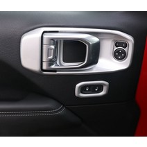 랭글러JL 글레디에이터 실내도어바울 잠금장치프레임, 레드-4도어 도어바울