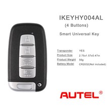 스마트키 원격시동 자동차 AUTEL MAXIIM IKEY 프리미엄 스타일 IKEYHY004AL 현대 4 버튼 범용 스마트 키 트렁크, [02] 5 PCS, 1개