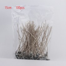 양초 캔들 심지100 개/가방 화이트 브라운 순수 코튼 콩 코어 양초 무연 심지 2mm 15/20cm 만들기 용품, 03 Brown 15cm