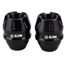 라이더무드 SYM 크루심125 머플러 슬라이더 프론트 포크 배기관 앞바퀴 보호 범퍼 가드 튜닝, SYM 프론트 - 블랙, 1개