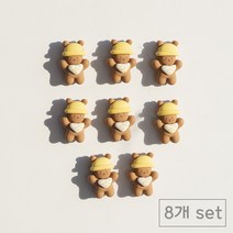84x84 인테리어 냉장고 자석 마그넷, 브라운곰돌이8p