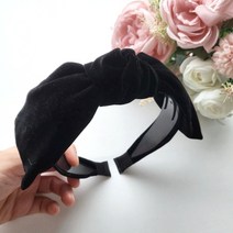 무료배송(black line) 인기템 착한단가 안흘러내리는 왕리본 벨벳 헤어밴드(자체제작)