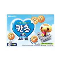 롯데 인간사료 스낵바 어린이간식 칸쵸 끼리크림치즈 196g 사무실다과 홈파티, 28개