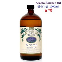 [나투젠] 아로마 에센스 마사지 오일 1000ml 라벤더향 업소용 전문가용 대용량 바디오일, 6병