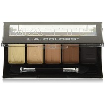 L.A. COLORS 5가지 색상 매트 아이섀도우 천연 리넨 7.1g(0.25온스), 0.25 Ounce (Pack of 1), Brown Tweed