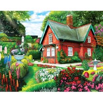 LR DIY 5D 다이아몬드 페인팅 빌라 풍경 전체 라운드 수지 모자이크 자수 그림 라인 석 홈 인테리어 선물 A, 색상 14 - 30*40cm