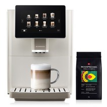 빈프레소 전자동 가정용 커피머신 에스프레소 머신, 베이지+원두증정