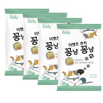 더캣츠 쿠키 꽁냥꽁냥 북어/새우/게살/연어 100gx4봉 비스켓 고양이간식, 연어맛 100gx4봉