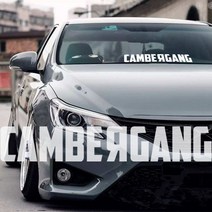 cambergang 캠버갱 데칼 튜닝 스티커 앞유리 데칼, 선택-1, 소, 블랙