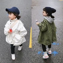 뽀뽀뽀 아동복 유아 트렌치코트 여아 남아 키즈 아동 어린이 봄 가을 간절기 외투 자켓
