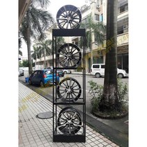 휠진열대 튜닝샵 자동차 다이 인테리어 보관함, 4층