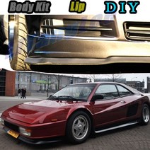 자동차 범퍼 립 프론트 스포일러 스커트 디플렉터 For Ferrari Mondial Tune 자동차 수정 바디 키트 VIP Hella Flush Lips, 보여진 바와 같이