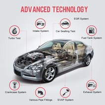 ANCEL-S100 자동차 연기 누출 감지기 EVAP 진공 탐지기 dc12 v 진단 도구 오일 파이프 생성
