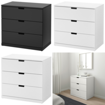이케아 서랍장 NORDLI 노르들리 3칸서랍장 화이트 80x76 cm