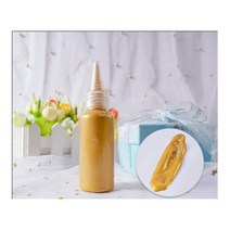 아크릴물감대용량 데코 푸어링 아트 60ml 금속 아크릴 페인트 후크 라인 붙여 넣기 금색과 은색 Diy 손으로 그린 벽화 그림 방수 재료, yellow gold