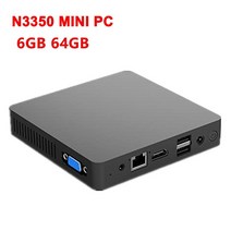 미니피씨 스틱pc 미니pc 팬리스 미니 PC 인텔 셀러론 N3350 윈도우즈 10 6GB RAM ROM 128GB SSD 1000M LAN, 04 6G 64G add 256GB SSD_03 UK, 04 6G 64G add 256GB SSD_03 UK
