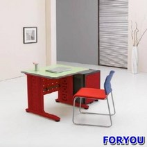 Foryou2812 일자형책상 컴퓨터책상 조립식책상 철제책상 책상 책장 책꽂이, 그린 블랙