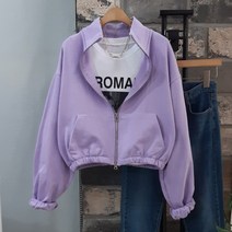 상상그이상 여성용 국내제작 우디 무지 점퍼 반목 탄탄한 줄어듦없는 크롭집업 고퀄리티 간절기 필수템 편안한 밴딩점퍼 가성비 좋은 가볍게 걸치기 좋은 여성집업