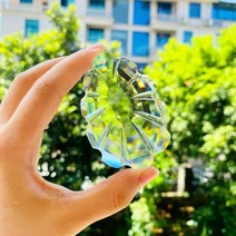 Muy Bien-투명 크리스탈면 처리 브릴리언트 스파클 프리즘 썬 캐처 벽걸이 드롭 샹들리에 펜던트 레인보우 메이커 1개 가정용 데코, 02 75mm Pine cones