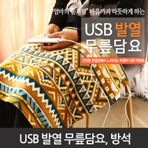 USB 탄소섬유 온열복대/무릎담요/방석 캠핑 등산 낚시, USB방석 (브라운 +골드 )