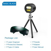 Laserpecker L1 휴대용 미니 레이저 조각기 DIY 로고 프린터 가죽 목재 조각기, 05 Basic Black_04 EU