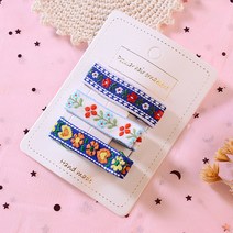 kirakirashop 자수 헤어핀 3개 1세트 AHB1601